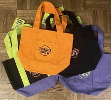 Trader Joes Mini Tote Bags Set Of 4 Brand New Halloween Colors LE Sold Out