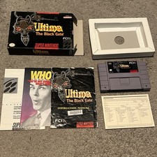 Ultima: The Black Gate Super Nintendo (SNES) w/ Box Manual Inserts NO MAP READ