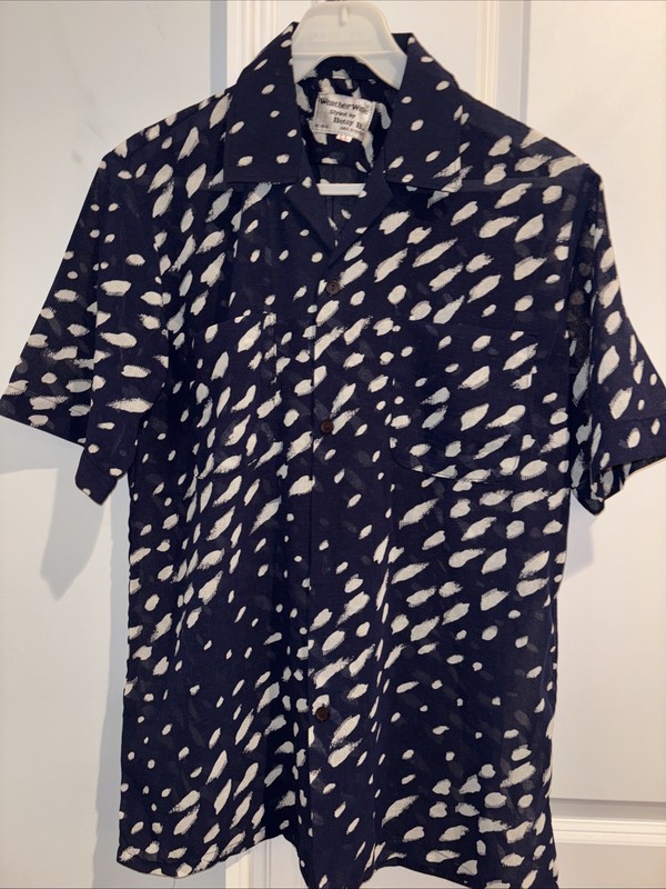 men short sleeve button down shirt large