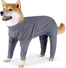 Dog Recovery Suit, Abdominal Wound After Surgery Wear, Prevent XL, Gray 