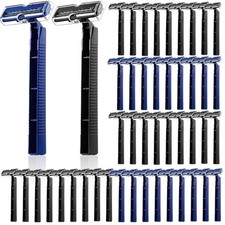 30 Pieces Disposable Razors Bulk Individually Wrapped Disposable Safety Twin Bla