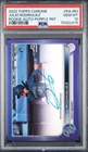 2022 Topps Chrome Julio Rodriguez Purple Auto Rookie Refractor /250 PSA 10