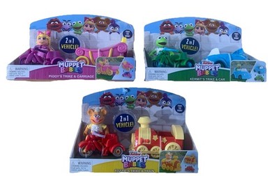 New Disney Junior Muppet Babies Miss Piggy, Fozzie & Kermit Trike