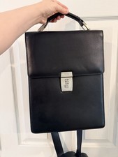 Vintage Hugo Boss Men s Black Leather briefca...