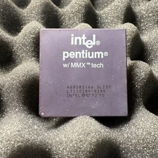 Vintage Rare Intel Pentium MMX A80503166 SL239 Processor Collection/Gold