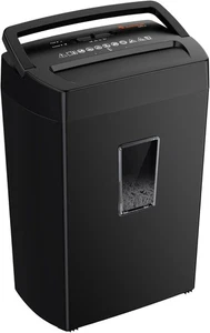12-Sheet Déchiqueteuse de papier coupe croisée 5.5 Gal Home Office Papier de shredder lourd de service