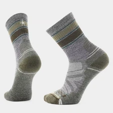 SMARTWOOL Hike Striped Mid Crew Socks  ASH - CHARCOAL