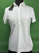 Nike Womens Emboss Dot Closeout Golf Polo Shirt Top Color: White Choose Size NEW