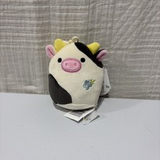 Squishmallows 3.5" Easter Clip-On Connor the Cow NWT