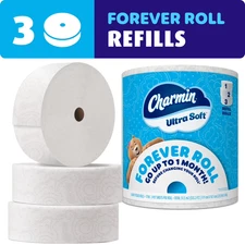Charmin Toilet Paper Ultra Soft, Forever Roll Refill Rolls, 2-ply Bath Tissue