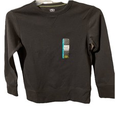 Athletic Works Kids Black Fleece Sweatshirt Very Soft Size L New 5K118
