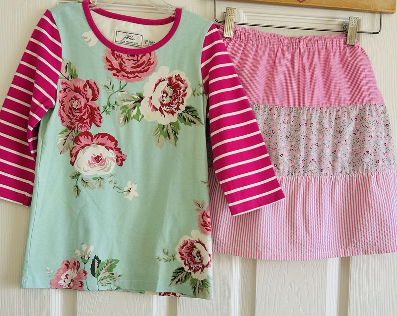 Little Joule UK Floral Striped Shirt NWOT Kule Skirt Lot Rare Girls 8 $88