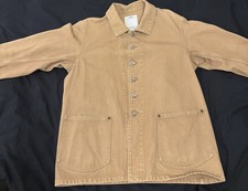 Visvim Beige Canvas Chore Coverall Jacket with 3/4-sleeves Size 2 JP or M US