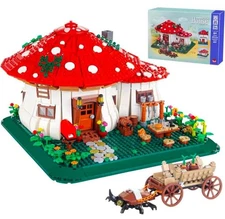 Bibilock 2233PCS Mushroom House Building Blocks,Creative Ideals Treehouse Buildi