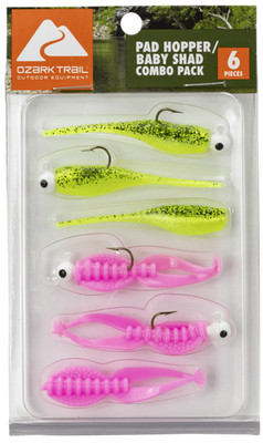 Ozark Trail Ozark Trails Pad Hopper Baby Shad Combo Pack Pink Panfish Lure