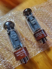 EL34B TUNG-SOL PAIR MADE IN RUSSIA POWER TUBES "TEST GOOD ON 600A"