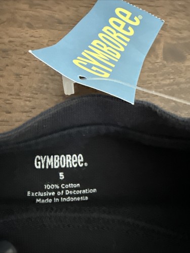 T-shirt Gymboree ragazzo teschio nero e grigio toppa ricamata manica lunga tg 5 nuova con etichetta - Foto 3 di 5