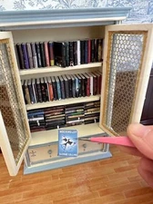 1Set Doll House Miniatures 1:12 Scale Furniture Unreadable Book Bookcase Cabinet