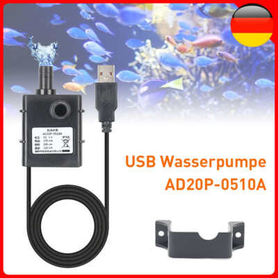 5V Mini Tauchpumpe Brushless Kleine Wasserpumpe Tragbar Wasser Tauchpumpe USB DE