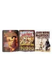 John Wayne Western DVD Collectors Tins Spaghetti Westerns Wild West Sets DVDS