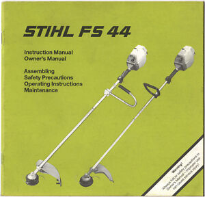 STIHL FS 44 Owner's Instruction Manual Part # 0458 343 0121 | eBay