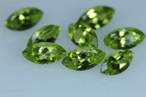 NATURAL GREEN PERIDOT 10X5MM MARQUISE CUT FACETED LOOSE AAA QUALITY GEMSTONE LOT - Picture 2 of 4