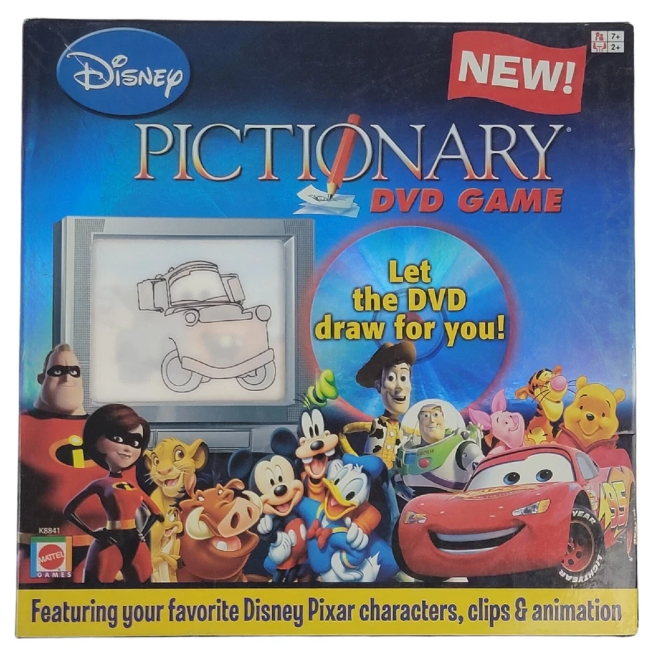 Disney Pictionary DVD Game Mattel 2007 Complete Board Game K8841 - Image 4 of 4