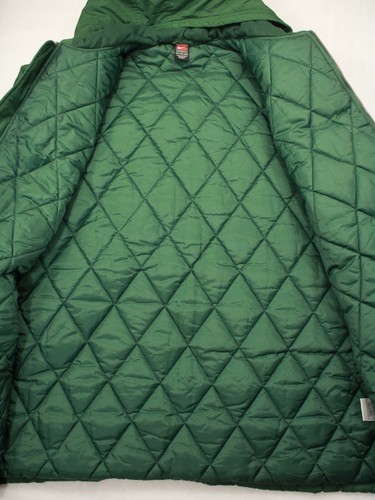 NIKE TEAM Vtg 90s Green Oversized Quilted Puff Hooded JACKET Parka Men's 4XL - Picture 6 of 8
