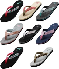 Norty Women's Soft Cushioned Footbed Flip Flop Thong Sandal