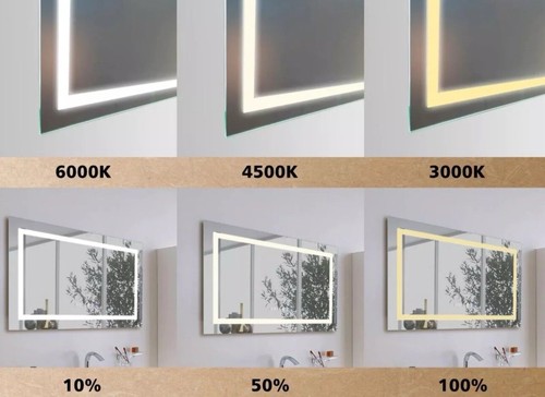 Ascend-X30003SR 40" W x 24" H Bathroom Led Light Mirror Anti Fog Mirror - Picture 6 of 8