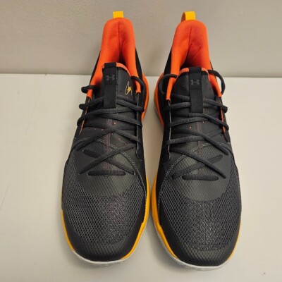 Under Armour Curry 7 Player Exclusive PE Black Orange Mens Size 13.5 3023300-107