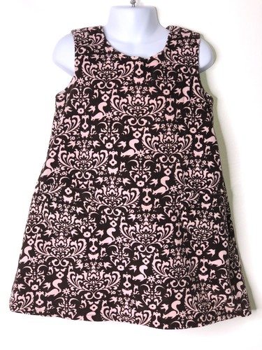 Rugged Bear Girls Brown Pink Damask 