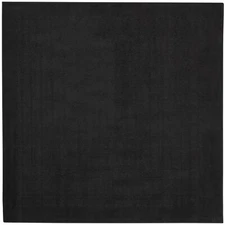 7' X 7' Black Square Non Skid Indoor Outdoor Area Rug