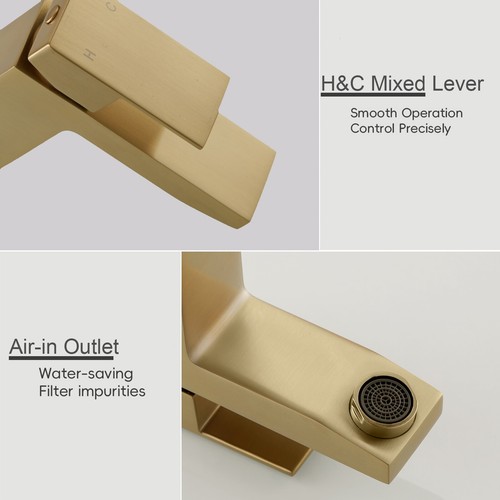 Bathroom Sink Taps, Basin Taps , Basin Tap Monobloc Brass Bathroom Sink Tap - Picture 2 of 5