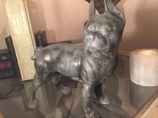 BOSTON TERRIER - HUBLEY CAST IRON DOORSTOP/STATUE/BOOKEND