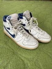 Nike Big Nike White x Blue US7 1985 Original Vintage Used Sneakers
