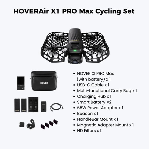 HoverAir X1 Pro Max Cycling Set 8K Flying Action Camera By Fedex - Picture 10 of 11