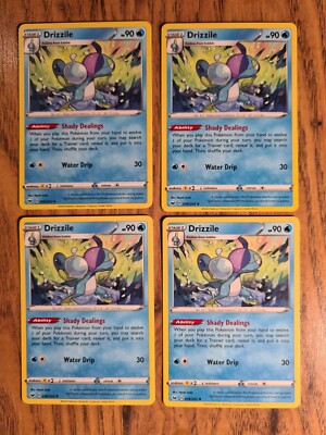 Pokemon Drizzile 056/202 x4 Playset Spielset Schwert & Schild Shady Dealings sehr guter Zustand