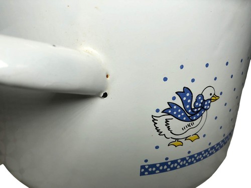 Gänsemuster Topf mit Deckel Casandra Avsar Porzellan Emaille säurebeständig 3 L - Bild 10 von 11