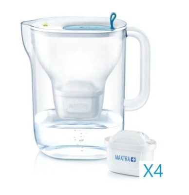 Brita Water Purifier Style XL 3.6L Blue + Total Filter 4 Pieces