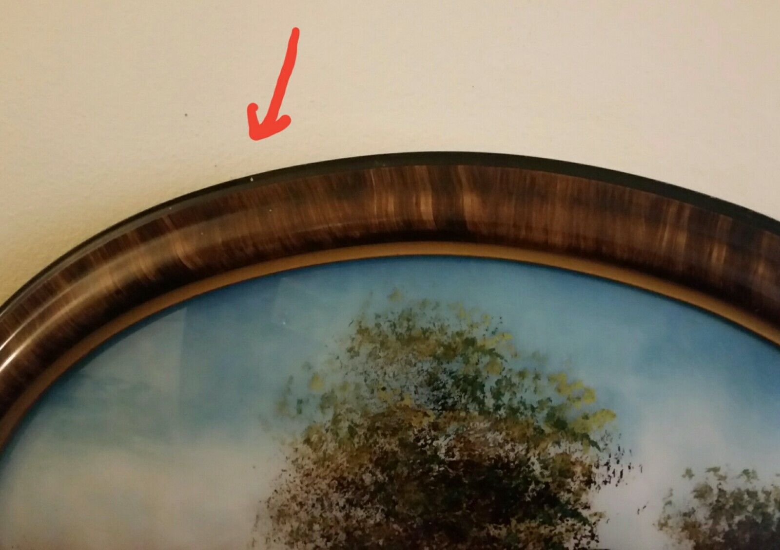 The Old Homestead Reverse Painting Convex Glass Foil Accent Tiger