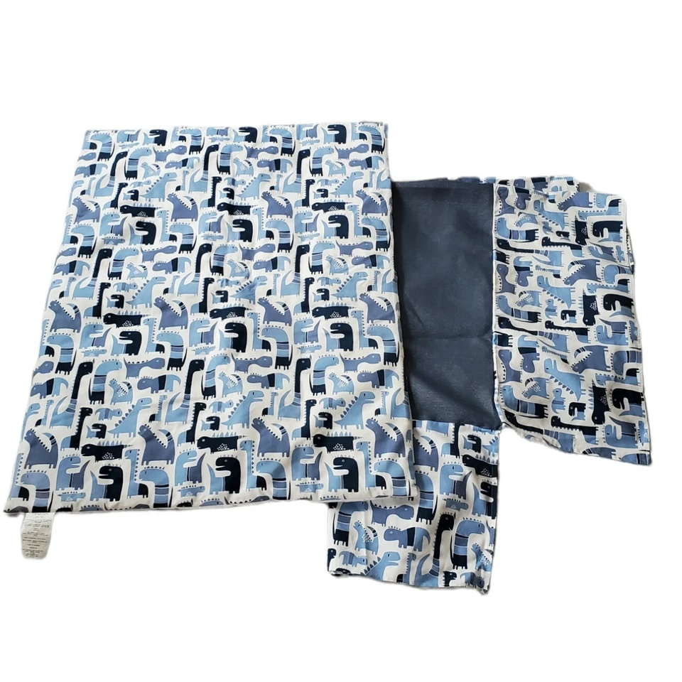 Постельное белье для кроватки Glenna Jean Dino Blue Dinosaur 2 шт. Комплект пододеяльника/одеяла и юбки - Изображение 2 из 4