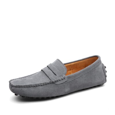 Suede Leather Men Shoes Casual Loafers Italian Driving Slip on Moccasin Sneakers