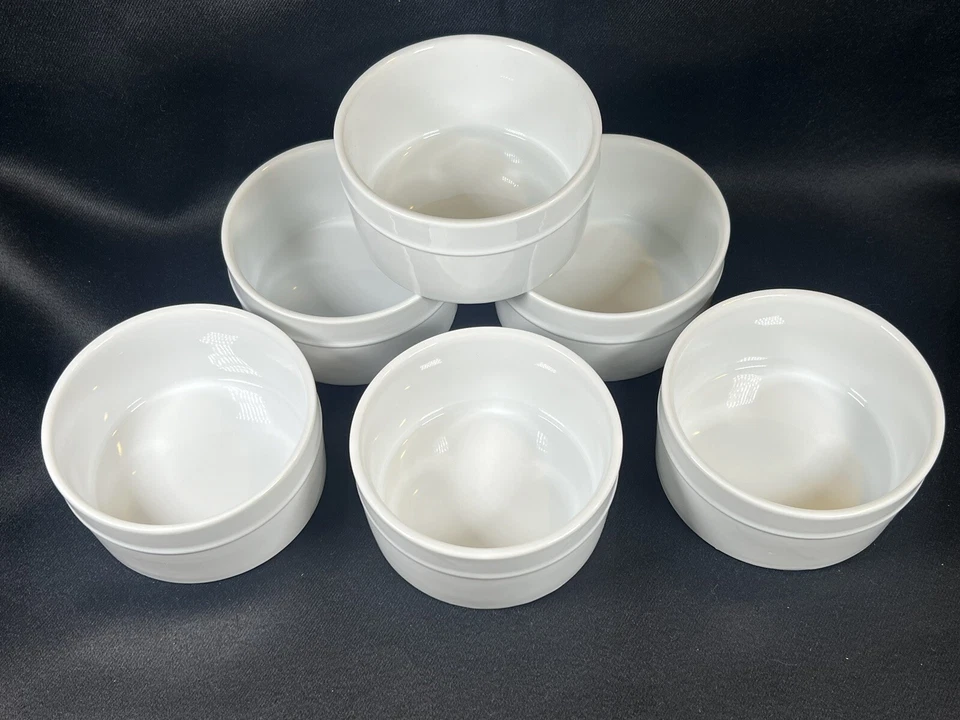 Better Homes & Gardens Juego de 6 piezas de ramekin de porcelana blanca nueva caja abierta 2x4” Foto 3 de 4