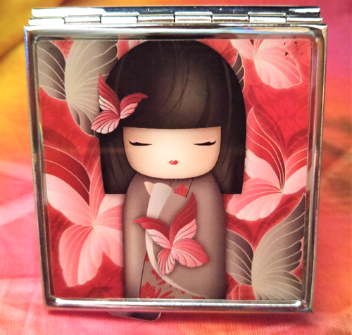 Porte-clés Charm Kimmidoll Miso - Chat Miss Cute Perles Roses - 16 Cm - Occasion Parfait