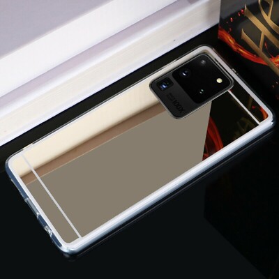 Colored Mirror Clear Bumper Case Samsung Galaxy S24 S23 S22 S21 S20 S10 S9 S8