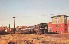 Postcard New York Central 3821 Locomotive Diesel Baldwin Sharknose Freight Ohio