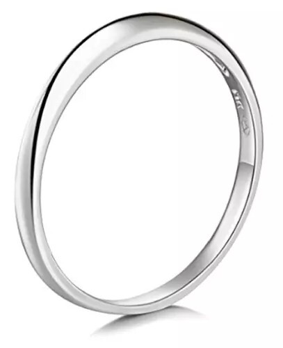 Moissanite Round Cut 1Ct Dazzling Wedding Engagement Ring Sets 14K White Gold - Picture 6 of 7