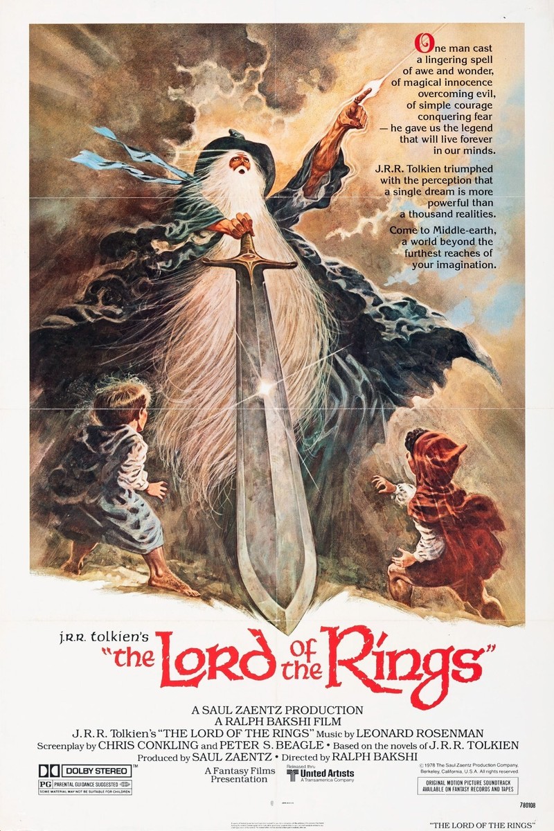 1978 The Lord Of The Rings Movie Poster Print 11X17 Gandalf Frodo