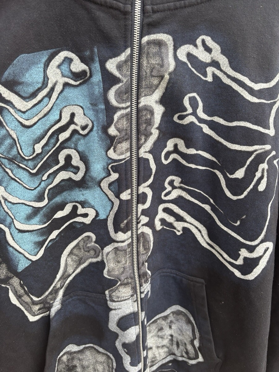 Travis Scott Cactus Jack x Fragment Skeleton Full Zip Hoodie Travis Scott Cactus Jack x Fragment Skeleton Full Zip Hoodie